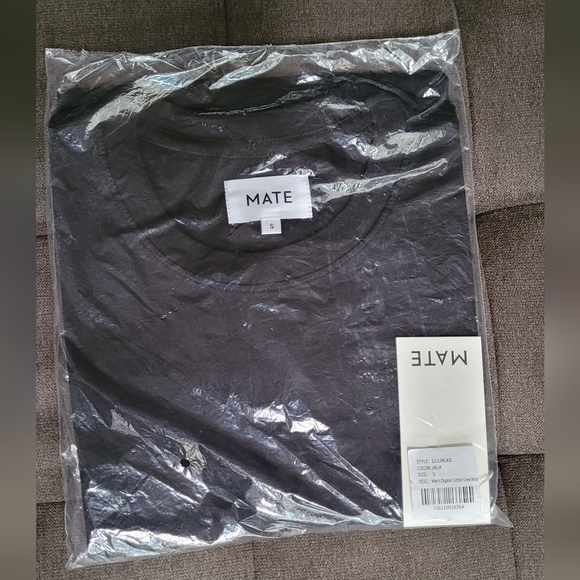 MATE the label Men's Organic Cotton Crew Neck Tee Black-NWT - Picture 5 of 5